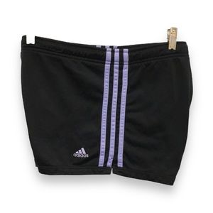 Adidas Women’s 2” Pacer 3-Stripe Woven Shorts, Black, size L